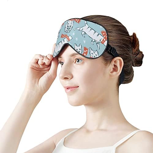 Funnystar Cuts fofos com lenço máscara de sono macia capa para os olhos para dormir blocos perfeitos leves com cinta ajustável