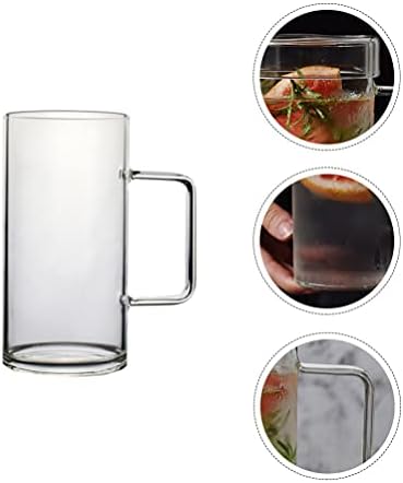 Hemoton copos transparente de vidro caneca de café bebendo copos de café caneca de bebida quente caneca de bebida de vidro de vidro