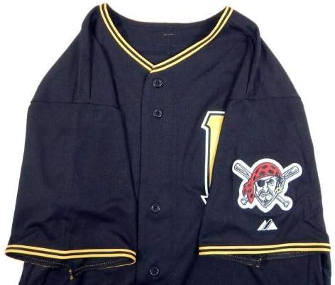 2015 Pittsburgh Pirates Adrian Sampson Jogo emitido Black Jersey Pitt33153 - Jogo usou camisas MLB