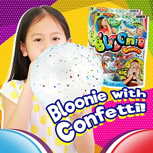 Ja-ru Bloonie Bolsa de confete inflável de confete e confetes legos cheios para crianças e adultos. Piscina de verão, praia,