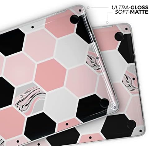 Design skinz rosa pálido hexágono de corpo inteiro resistente a scratch skin-kit compatível com o MacBook 13 Air M1