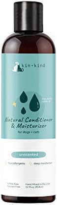 Kin + gentil shampoo natural de estimação + condicionador para cocô e coceira - shampoo para cães para coceira - shampoo e condicionador