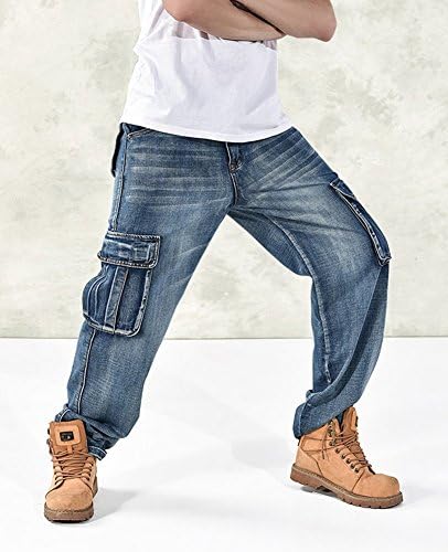 Idopy Casual Motorcycle Workwear Multi Pockets Jeans de jeans de jeans de jeans de jeans