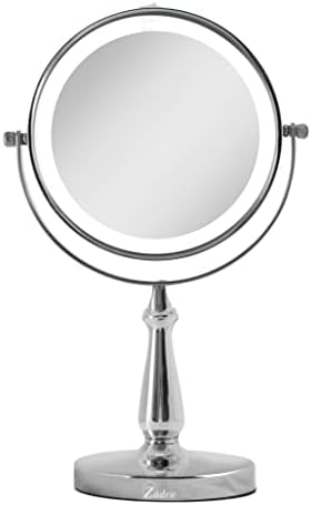 Espelho de maquiagem LED redondo de 7,5 com luzes e ampliação 8x/1x AAA Battery Operated Gliveled Makeup Mirror