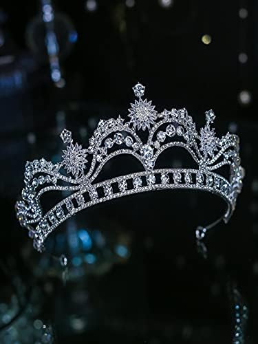 Tiara de casamento de sliver Queen para Tiaras e coroas para mulheres Princesa Tiara Crown para festa de aniversário baile
