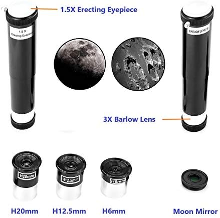 Telescópio de Refractor Maxusee de 70 mm + 8x21 Binóculos HD compactos para crianças e astronomia iniciantes, telescópio de viagem