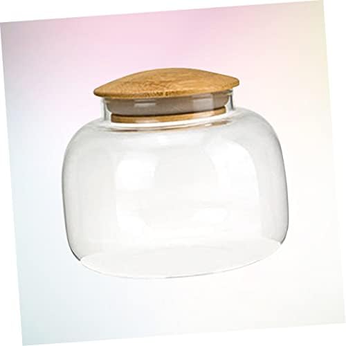 Cabilock Clear Glass Jars Recipientes de vidro Recipiente de cereal Jarros de armazenamento de vidro Jarros de vidro para