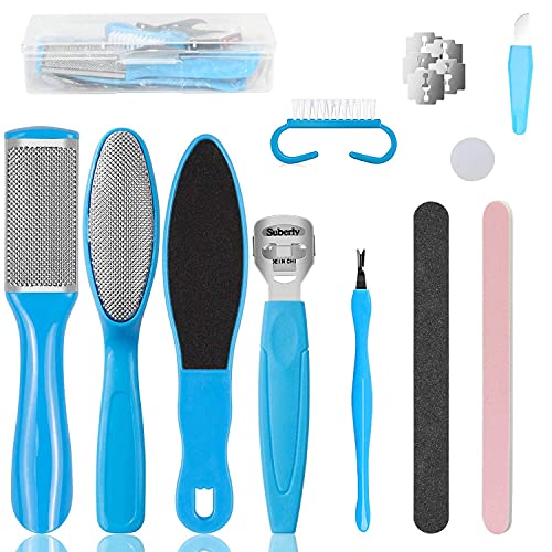 Arquivo profissional de pé, atendimento a pé 9 em 1 Pedicure Tools Pedicure Kit Rasp e Removedor de calos Conjuntos de pedicure em aço