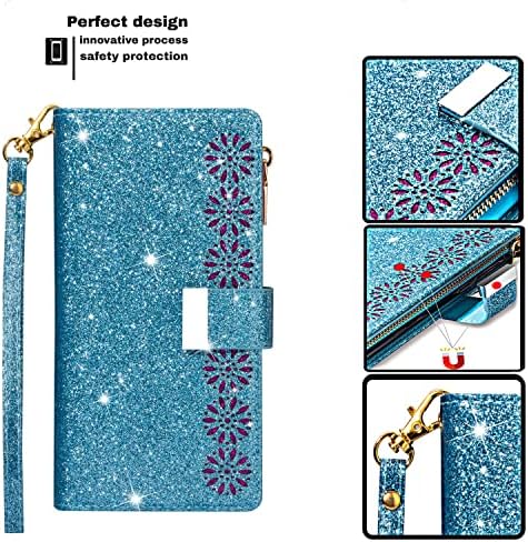 Para Samsung Galaxy Z Fold 3 5g Case Galaxy Z Fold 3 Casos de carteira com zíper Cartão de couro Flip Flip Magnetic Tampo compatível