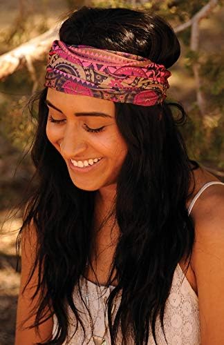 Karma Indigo Diamond Kenya Farda de cabeça para mulheres - larga - Faixa de tecido e lenço de cabelo elástico - Indigo
