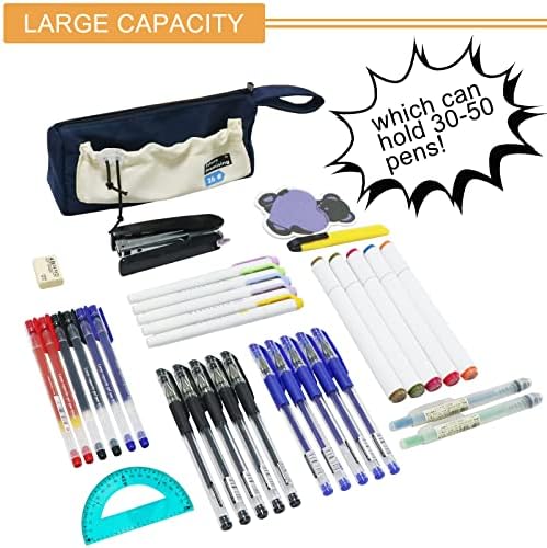 INI MONI LAPELY CASE CASE ZIPPER Organizador de papelaria fofo bolsa de lápis com alça de nylon caixa de lápis para meninas mulheres