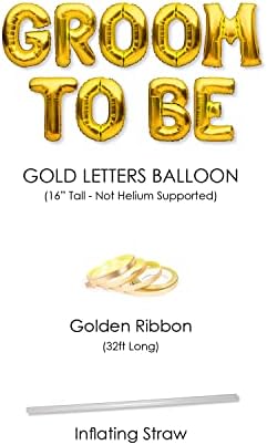 Partyforever noivo para ser balões banner dourado decoração de festas de casamento sinal