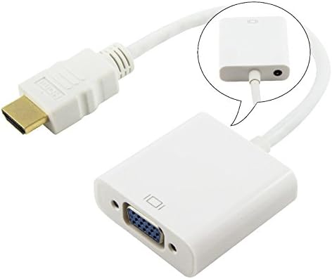 Axgear HDMI para VGA Adaptador de adaptador macho para fêmea com áudio