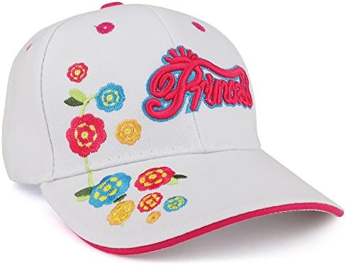 Trendy Apparel Shop Youth Princess 3D Bordado com boné de beisebol com decoração floral