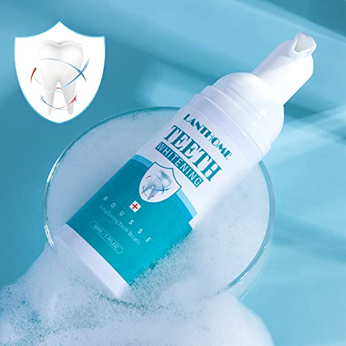 Lanthome White Foam Dente Whitening Products Fácil de usar a espuma de branqueador para mousse de clareamento de dentes brancos