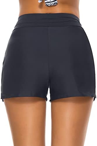 Tornenesol feminino shorts de natação de alta maça