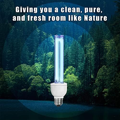 Baimnocm 4 pacote de 25 watts UV Sanitizador leve Bulbo com ozônio, lâmpada germicida UVC, lâmpada de desinfecção de 185nm/254nm