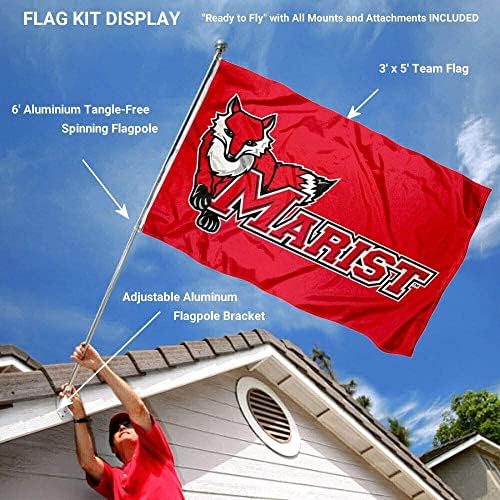 Flags e Banners College Co. Bandeira da bandeira e suporte de pólo marist
