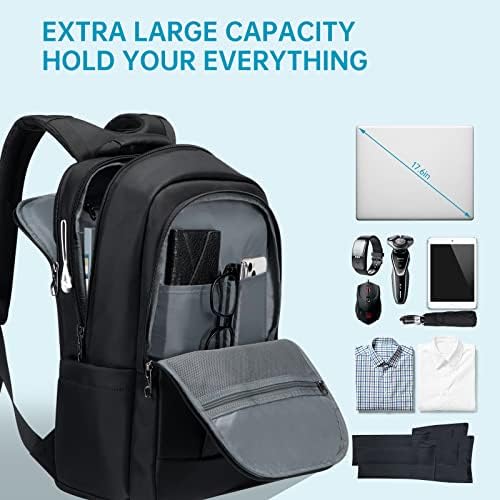 Kopack Deluxe Backpack Backpack, mochila de laptop resistente à água de 17 polegadas com vários compartimentos para viagens de