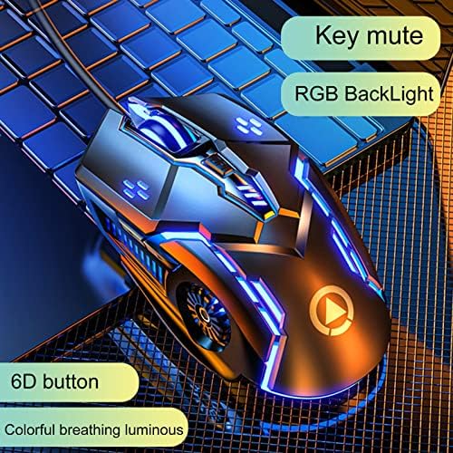 Gifzes Gaming Mouse, G5 Wired Mouse RGB Backlight Acessórios de computador MUTO ERGONONICO USB 3200DPI E-SPORTS MOUSE