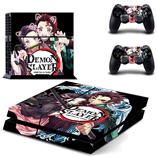 Anime Demon Kimetsu e Slayer No Yaiba Tanjiro Nezuko Zenitsu Inosuke Rengoku Akaza PS4 ou PS5 Skin Skin para PlayStation 4 ou 5 Console