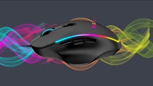 Mixx Rapidx Point - Mouse de jogos com fio RGB óptico -12.800 DPI Speed