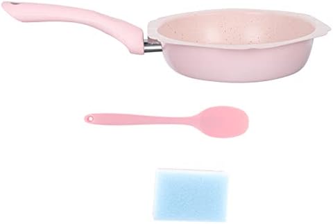 Toyvian Milk Pan non stick leite panela panela cozinha panela de alumínio alimento de cozinha com colher esponja 1