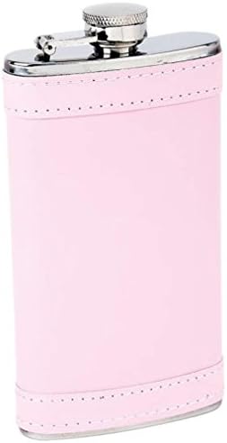 BF Systems Drinkware Flask com embrulho rosa, 6 oz