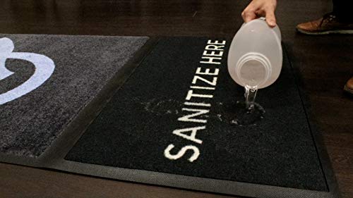 M+Um tapete de higienização de sapatos Stepwell de matting | Tap de banho de 3 'x 7' com seção acarpetada para sapatos secos | Design