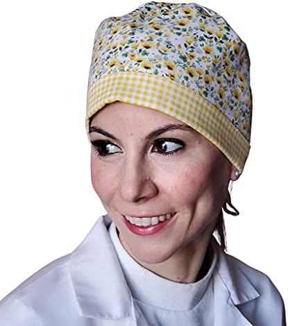 Meliza Working Cap feito de algodão, ajustável, amarrar chapéu para mulheres e homens
