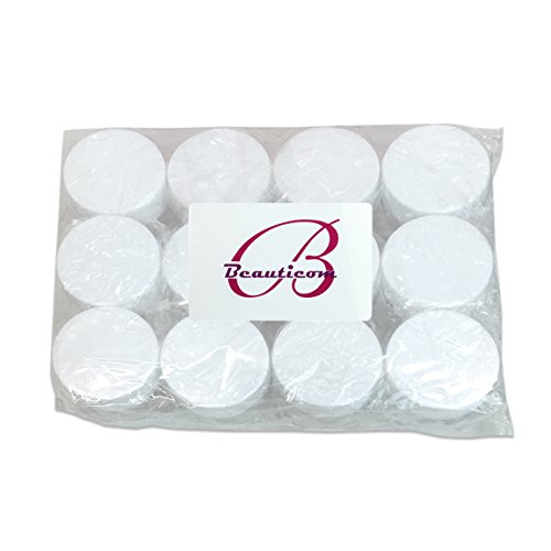 Beauticom 24 peças 20g/20ml Round Clear frascos com tampas brancas para loção, cremes, toners, protetores labiais, amostras de maquiagem - BPA grátis