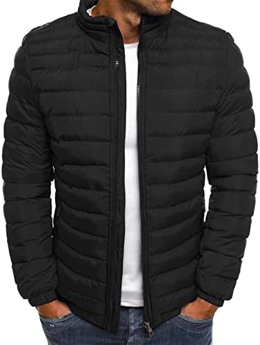 Casaco masculino, camadas de manga longa de tamanho grande, homens que tendem ao inverno ativo alto pescoço de jaquetas de zíper se encaixam em cores sólidas1