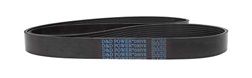 D&D PowerDrive 260J8 Poly V Belt, 26 Comprimento, 0,74 Largura