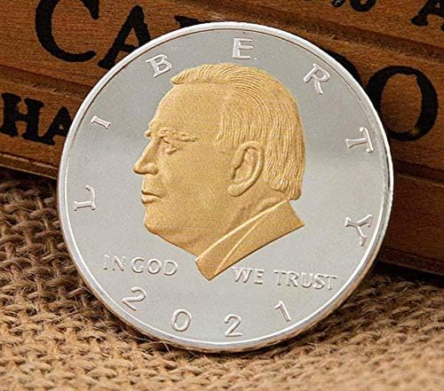 Pen Kit Mall Presidente dos Estados Unidos Joe Biden Comemorativa Coin 46º Presidente com Cartão de cabeçalho Ready Ready