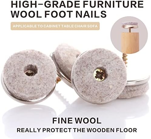20pcs avançados parafuso resistente a arranhões lã de mobília avançada mobiliário de feltro móvel