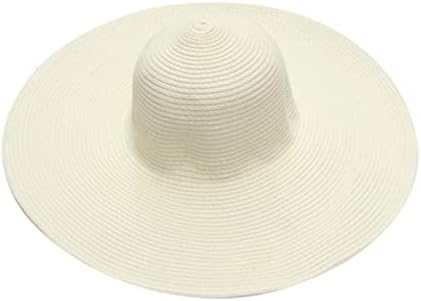 Chapéu de palha de palha da mulher ampla feminina UPF 50 Viagens de verão Férias dobráveis ​​roll up chapéus de praia para mulheres