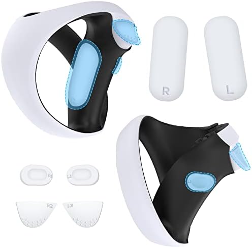 Bloco de silicone anti-deslizamento para PS VR2 Sense Controller, Meneea Swewsoof Trigger Extender Pad para PlayStation VR2 gamepad, Kit de acessórios para capa para PS VR2 Gamepad Grip, sem ferramentas sem resíduo de cola