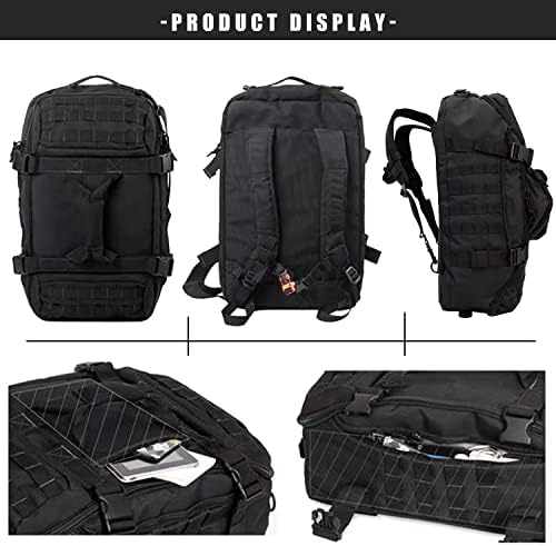Bag de Duffle de viagem Wolfwarriorx para homens - Bolsa de mochila militar grande para a ginástica Traveling Tactical Sports Sports