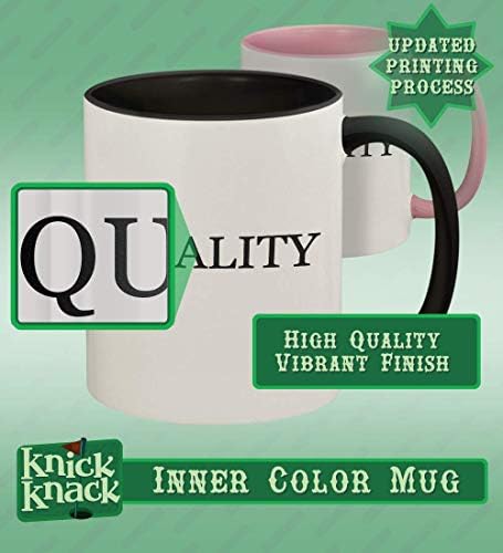 Presentes de Knick Knack soreanu - 11oz Hashtag Ceramic Colored Handle and Inside Coffee Cup Cup, preto