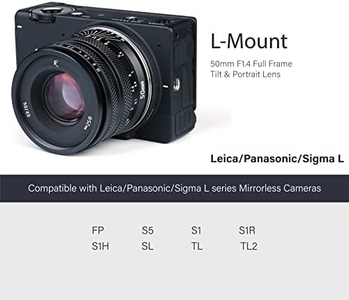 Astrhori 50mm f2.0 Abertura grande manual de armação completa Prime lente com efeito de desfoque e slot de filtro compatível com câmera Leica/Panasonic/Sigma L-M-Mountless FP, S5, S1, S1R, S1H, SL, TL, TL2