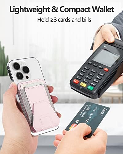 Miroddi Stand da carteira magnética, suporte da carteira de cartões magnéticos e suporte ajustável, 3 cartões e contas