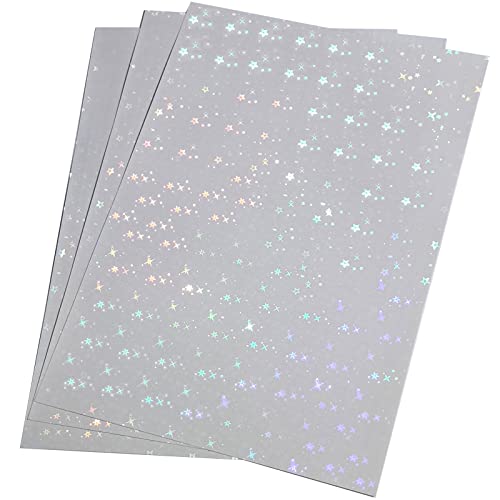 25 folhas Glitter Auto-adesivo lençol lenvina A4 Premium folhas holográficas de laminadas frias sobreposição de holo Laminating Selft adesivo para artesanato DIY