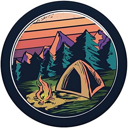 Nature Mountain Camping Outdoor Hucking Tent Loves Gift Popsockets PopGrip: Swappable Grip para telefones e tablets