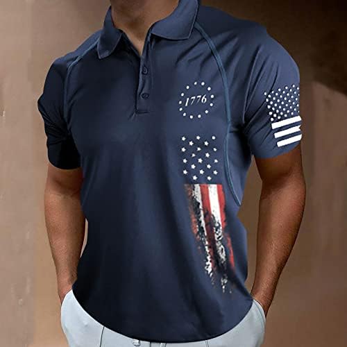 Camisas de pólo de bandeira dos EUA, 4 de julho, camisetas patrióticas camisetas de verão Casual 3D Print