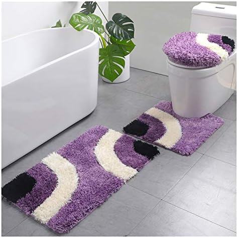 Zsblxhhjd tapetes para banheiros para banheiro geométrico de padrões higiênicos tampa da tampa da tampa anti -toupeira de