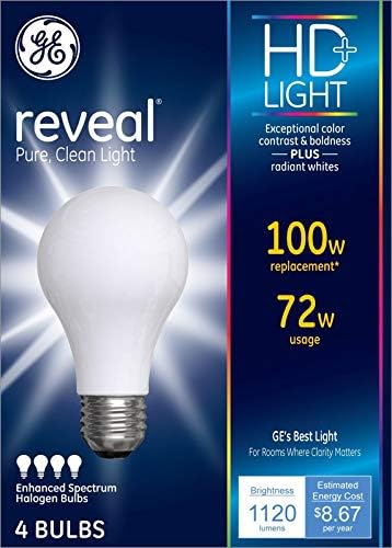 A iluminação 67774 revela lâmpadas de halogênio, branco macio, 72 watts, 4-pk. - Quantidade 12