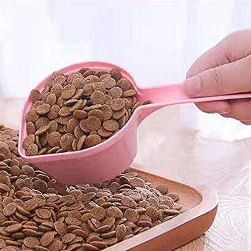 TJLSS Pet Alimentação colher de grande capacidade espessamento de colher plástico alimentador de animais de estimação colher