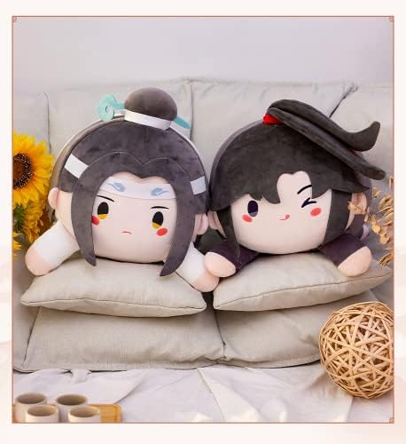 Blibbert Grande mestre do Cultivo Demonic Wei Wuxian Plelow Pillow Anime Mo Dao Zu Shi Toy Doll Lan Wangji Toy Doll Plushie Figura