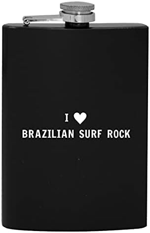 I Heart Love Brasilian Surf Rock - 8oz de quadril de quadril bebendo álcool