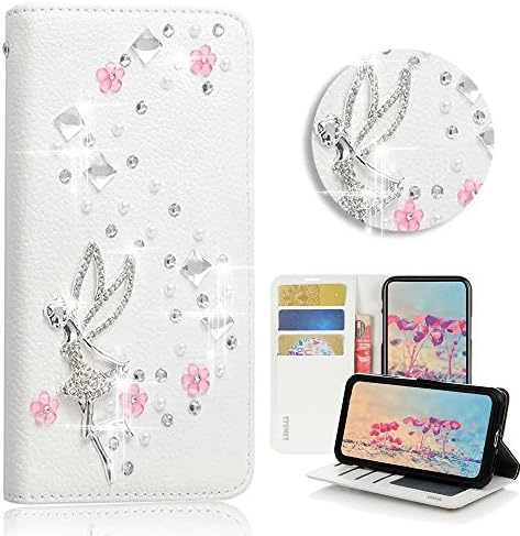 STENES Huawei Ascend XT2 Caso - elegante - 3D Bling Bling Crystal Tassel Floral Pingente carteira Slots de cartão de crédito
